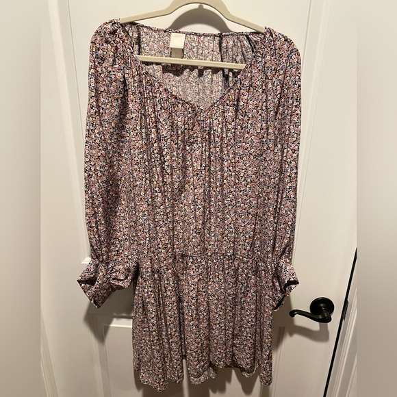 NWOT - H&M Floral long sleeve babydoll dress - Picture 1 of 6